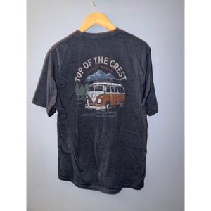 GH‎ Bass Mens Short Sleeve Graphic T-Shirt Grey VW Bus Mountain Top of the Crest